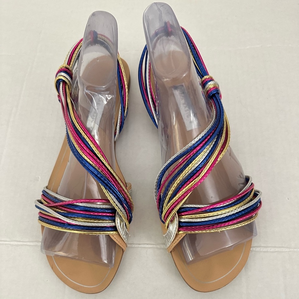 Zara Basic Collection Multicolored Sandals Size 4… - image 2